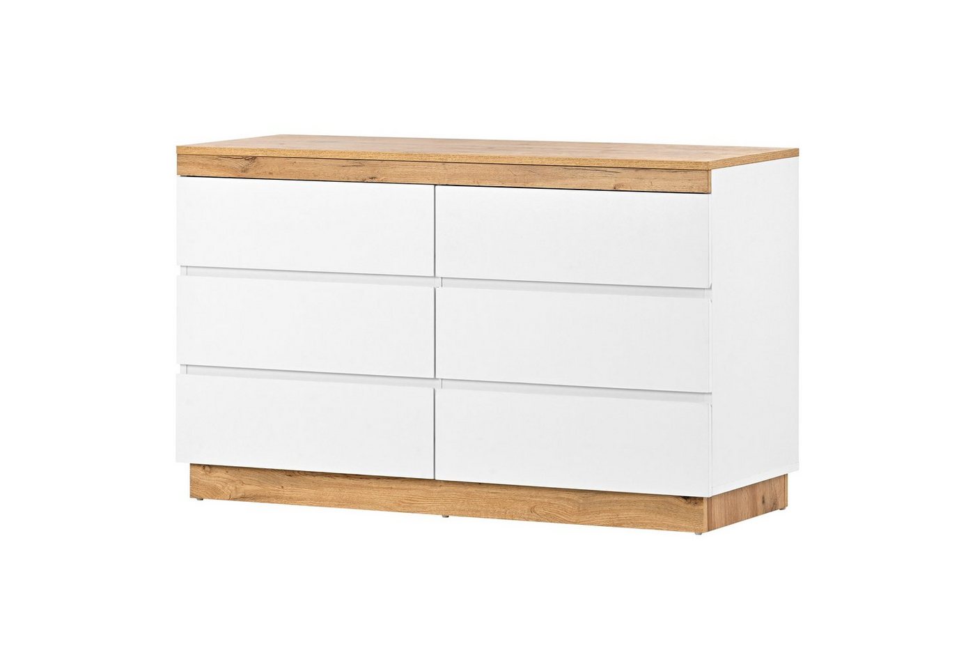 Flieks Kommode, Nachtschrank Sideboard mit 6 Schubladen 110x40x67.5cm von Flieks