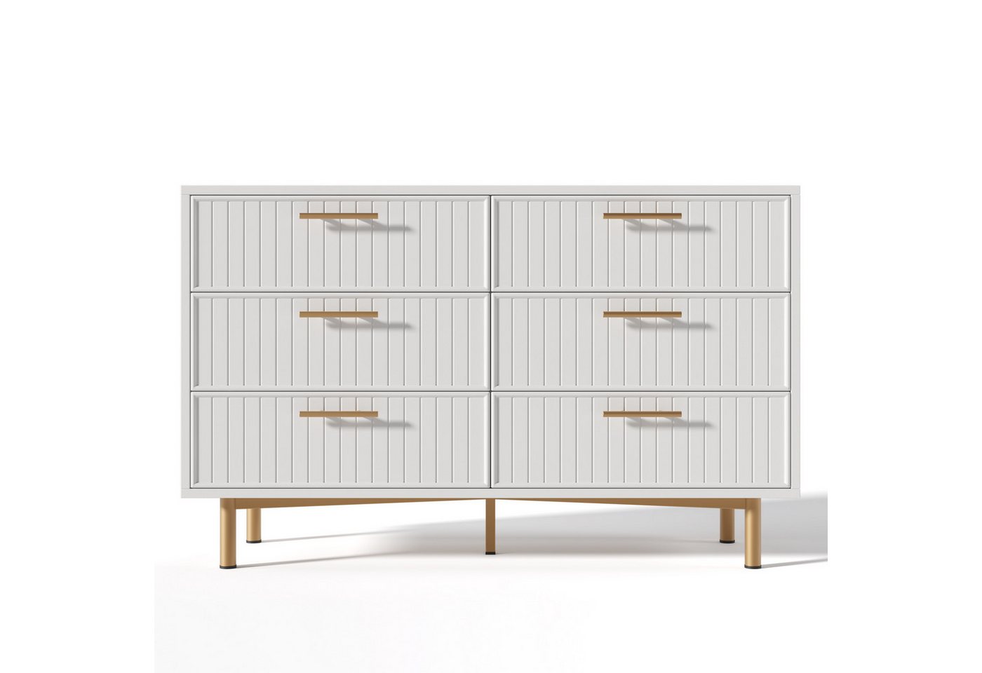 Flieks Kommode, Sideboard Schubladenkommode mit 6 Schubladen 120x40x75.5cm Flieks Kommode, Sideboard Schubladenkommode mit 6 Schubladen 120x40x75.5cm von Flieks