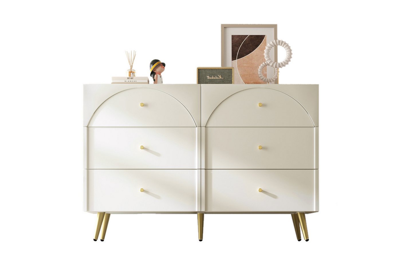 Flieks Kommode, Sideboard Schubladenkommode mit 6 Schubladen 120x40x85cm Flieks Kommode, Sideboard Schubladenkommode mit 6 Schubladen 120x40x85cm von Flieks
