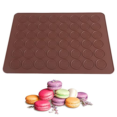 Flliberté Macarons Backmatte, 48 Löcher Macarons backen Silikonbackmatte für Französische Macarons, 38 x 28cm von Flliberté