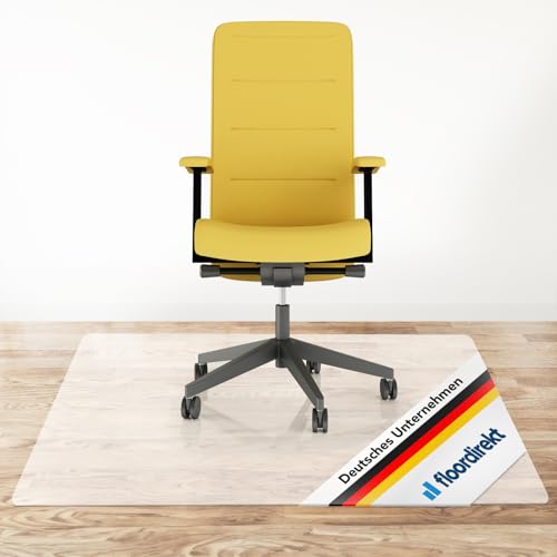 Floordirekt Bodenschutzmatte für Hartböden - Neo - halbtransparente Bürostuhlunterlage Bodenmatte Stuhlunterlage - Stärke: 1,5 mm (Halbtransparent, 114 x 250 cm) von Floordirekt