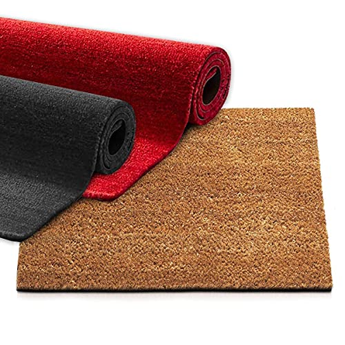 Floordirekt Kokosmatte Fußmatte - Eingangsmatte aus Kokos - Fußabstreifer Schmutzfangmatte - Abtreter für Haustür - Fussmatte in 3 Stärken & Farben - Fußabtreter (100 x 150 cm, Natur | Stärke: 17 mm) von Floordirekt