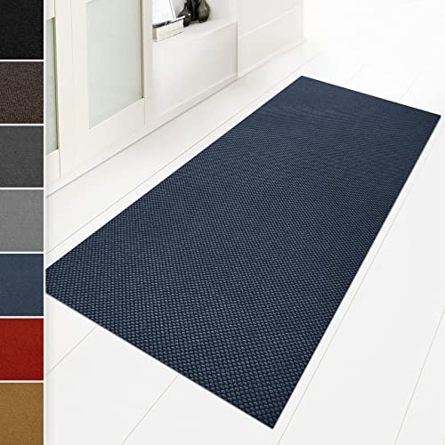 Floordirekt Schmutzfangmatte 100 x 100 cm Blau, ideal auch als Schmutzfangteppich nach Maß, Teppich Flur Läufer, Küchenteppich - waschbar rutschfest, Sauberlaufmatte, Meterware (Hong Kong) von Floordirekt