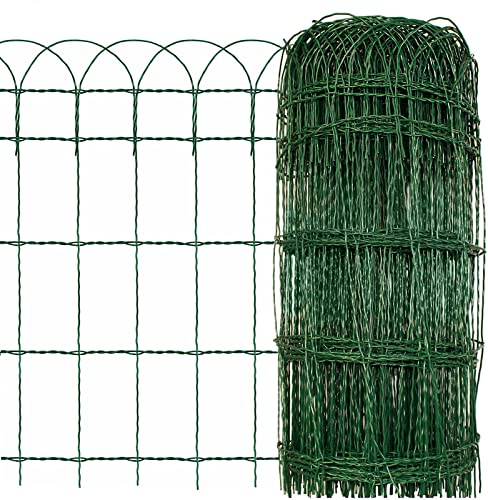 Floordirekt Ziergeflecht Garten Dekozaun | Grün | Maschenweite: 15x9 cm | beetzaun 4 Größen | Beetzaun Ziergitter für Garten (40 cm x 25 m) (65 cm x 10 m) von Floordirekt