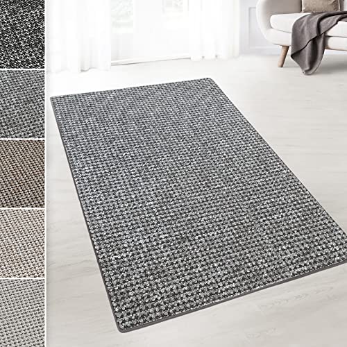 Floordirekt Teppichläufer Grandeur - Teppich Läufer Meterware für Wohnzimmer, Flur, Büro, Schlafzimmer - gekettelt (Grau, 66x250 cm) von Floordirekt