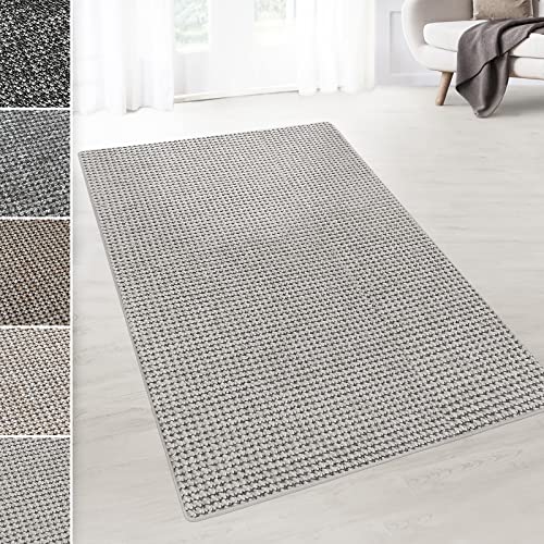 Floordirekt Teppichläufer Grandeur - Teppich Läufer Meterware für Wohnzimmer, Flur, Büro, Schlafzimmer - gekettelt (Sand, 100x250 cm) von Floordirekt