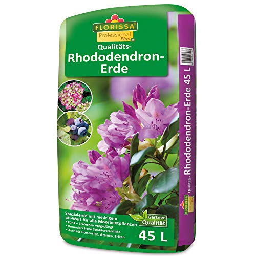 Florissa Professional Plus Rhododendron/Moorbeet-Erde 45L Hortensien Azaleen Eriken von Florissa