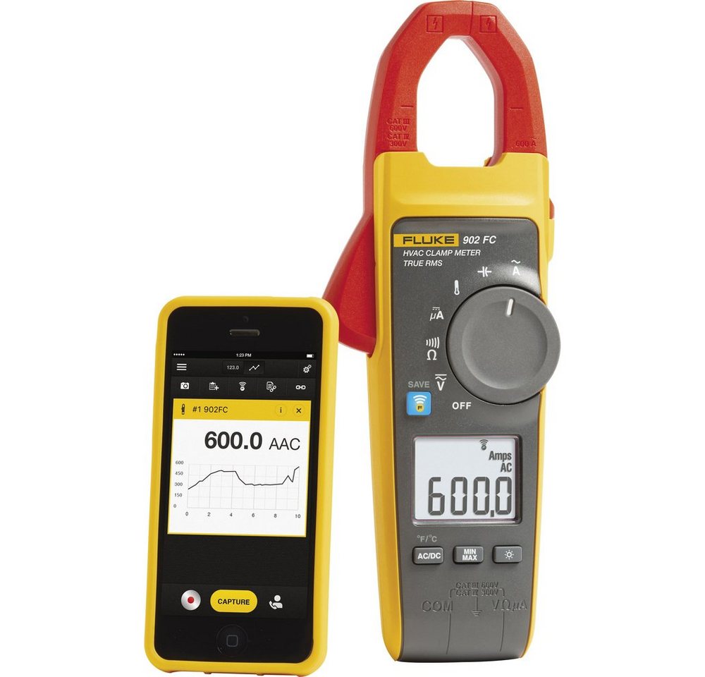 Fluke Spannungsprüfer Fluke 902 FC Stromzange, Hand-Multimeter digital CAT III 600 V, CAT, (902 FC) von Fluke