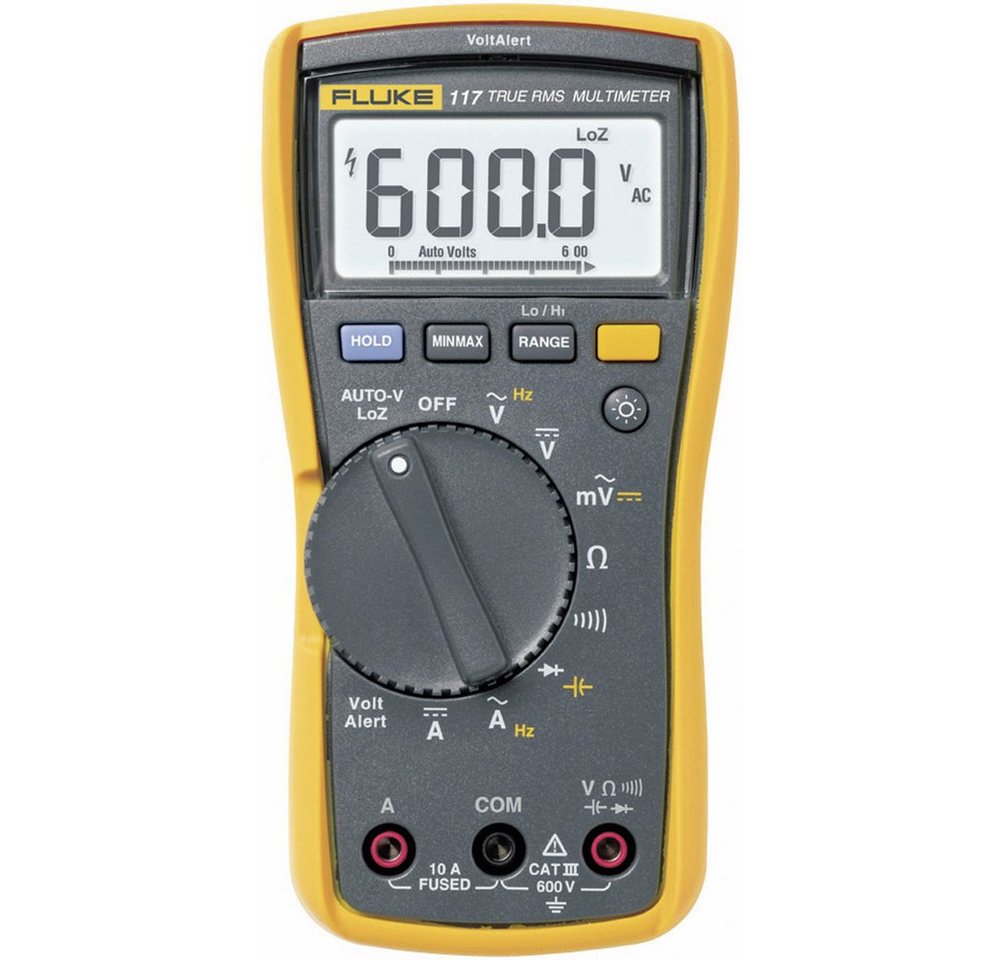 Fluke Spannungsprüfer Fluke 117 Hand-Multimeter digital CAT III 600 V Anzeige (Counts): 60, (117) von Fluke