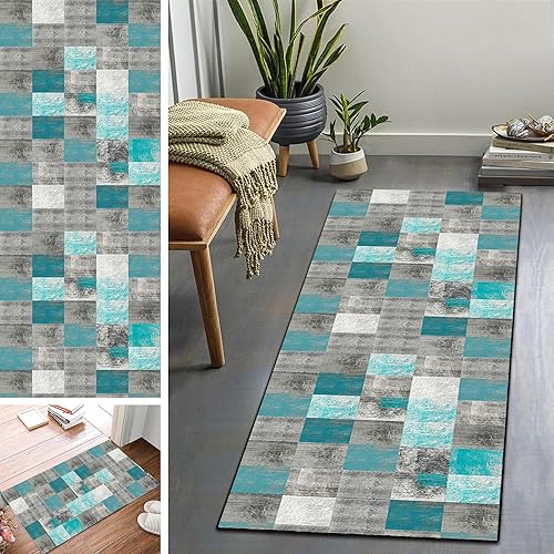 Teppich Läufer Flur rutschfest Multi Stil und Größe Teppichläufer Waschbar Eingangsteppich Schmutzfangmatte Fußmatte für Innen Außen Küchenteppich Teppich für Wohnzimmer Schlafzimmer 40x80cm von Flyace