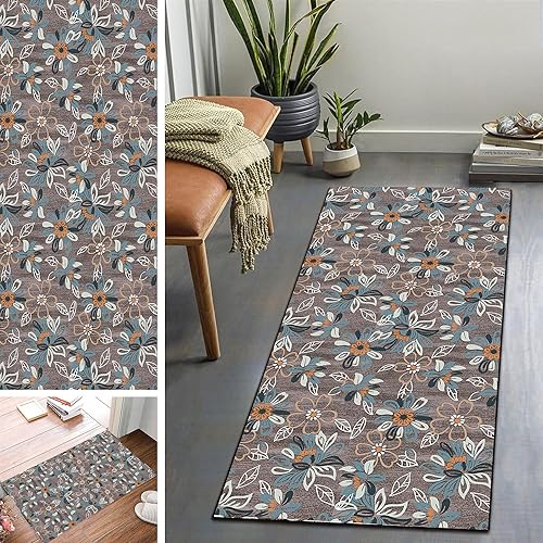 Teppich Läufer Flur rutschfest Multi Stil und Größe Teppichläufer Waschbar Eingangsteppich Schmutzfangmatte Fußmatte für Innen Außen Küchenteppich Teppich für Wohnzimmer Schlafzimmer 40x180cm von Flyace