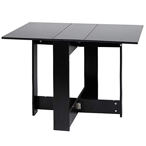 Flyelf Klapptisch klappbar Esstisch Beistelltisch Küchentisch Esszimmertisch 103x73.4x76cm (Schwarz) von Flyelf