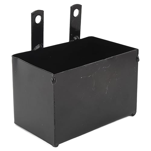 Fockety Motorrad-Batteriekasten, Schwarzer Gusseisen-Batteriehalter, Tragetasche, Rostfreies Metall, Motorrad-Batterien, Installationsbox für 50 Cc- 125 Cc, ATV, Motorrad, Dirtbike von Fockety