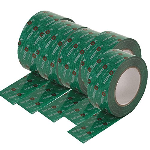 6 Rollen Klebeband 50mm x 25 lfm für Dampfbremse Dampfsperre Dampfsperrfolie Dampfbremsfolie OSB - Systemklebeband grün von FORCH