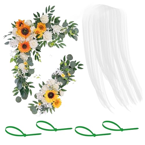 Fofetbfo Hochzeitsbogen-Blumen und Drape-Set, Hochzeitsbogen-Blumengirlanden, Künstliche Bogenblumen für Hochzeitsdekoration, Zeremonie, Empfang, Bogendekoration(#1) von Fofetbfo