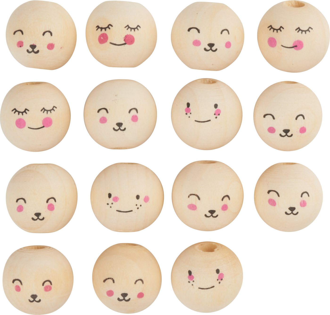 Folia Dekofigur Cute Faces (15 St), 15 Stück von Folia