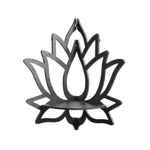 Folpus Lotus-Eckregal, schwebendes Eckregal, ästhetischer, spiritueller Wandhalter aus Holz, Organisation für Badezimmer, Bücher, Raumdekoration von Folpus