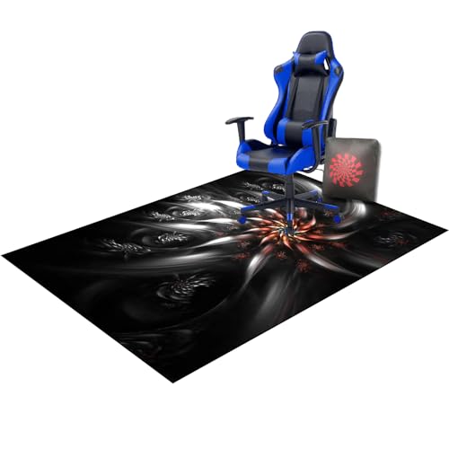 100 x 140 cm Gaming Teppich - Bürostuhl Teppich Unterlage - Mehrzweckstuhl Teppich für zu Hause - Bodenschutzmatte Gaming Stuhl für Schreibtisch - Gaming - Bodenmatte für Hartböden von FongkLmtyPxex