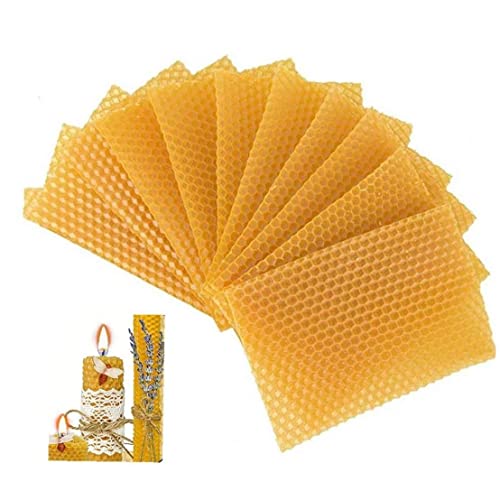 Fopytu Bienenwachs-Wabenkerzenblätter, 10-teiliges Bienenwachs-Kerzenherstellungsset, machen Sie Ihre eigenen Ideen, Kerze für Kinder und Erwachsene, Kerzenroll-Set, Diy-Kerzenmacher von Fopytu