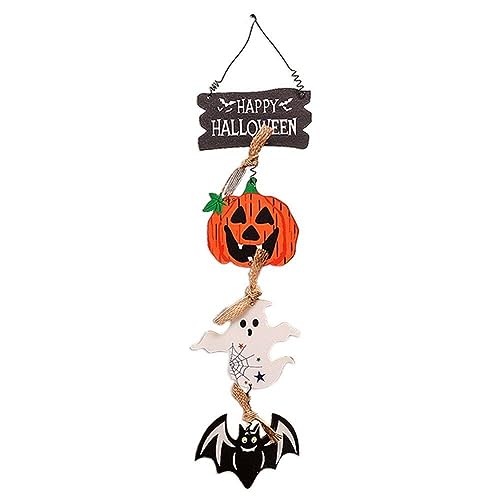 Happy Halloween Schild Hängende Dekorationen Veranda Schild Holzplaque Für Halloween Home Wall Decor Innen Im Freien Partyfoto Requisiten von Fopytu