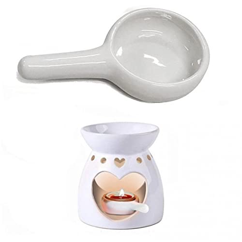 Keramik Teelight Löffel Kerzenlöffel, Kerzenhalterschale, Teelicht Wachswärmer Griff Für Ätherische Ölbrenner Aromatherapie Diffusor von Fopytu