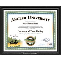 Forelle Angler Uni Angeln Zertifikat - Digital Oder Gedruckt Personalisiert Diplom Tolles Geburtstagsgeschenk Weihnachten Geschenk Fisher von ForAnyOccasionGift