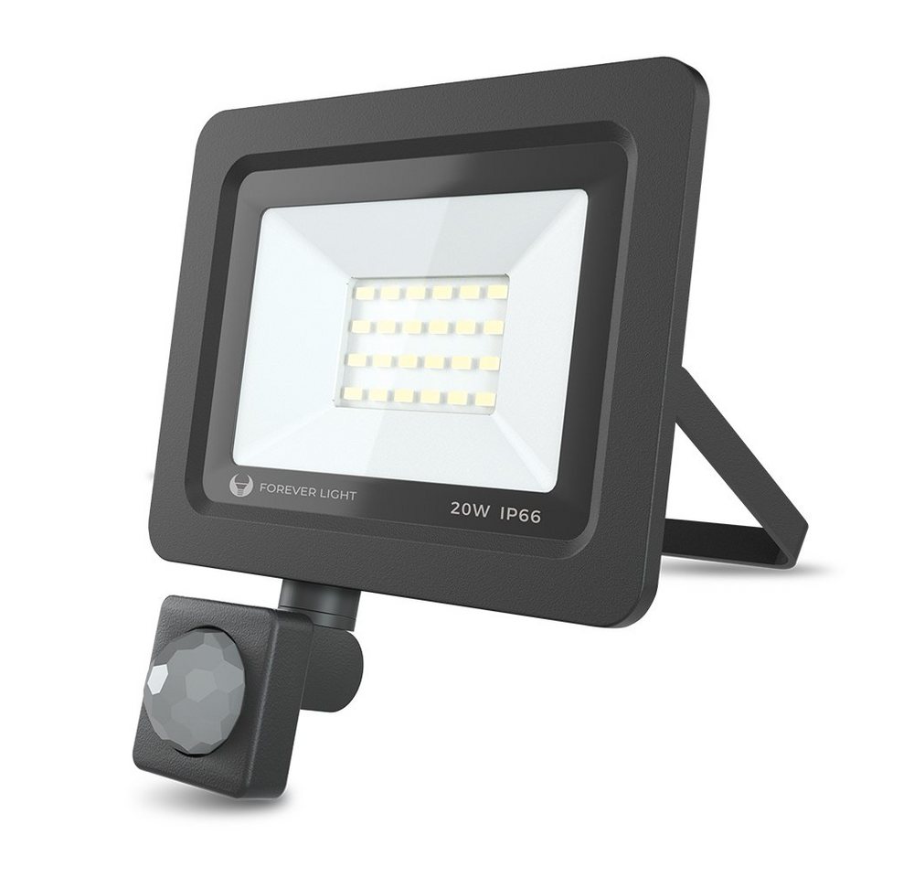 Forever Light LED Flutlichtstrahler Flutlicht LED PROXIM ll IP66 Wasserdicht Strahler Mit Bewegungsmelder, mit Bewegungsmelder von Forever Light