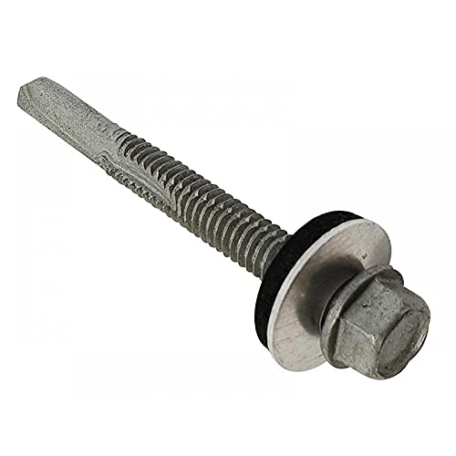 TechFast Roofing Sheet to Steel Hex Screw & Washer No.5 Tip 5.5 x 50mm Box 100 von Forgefix