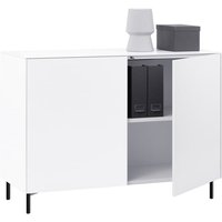 f10 connect Container weiß mit 4 Füßen schwarz, 2 Türen, 1 Einlegeboden (Breite 120 cm), form1 Sideboard Büro Schrank, matt lackiert von Form1