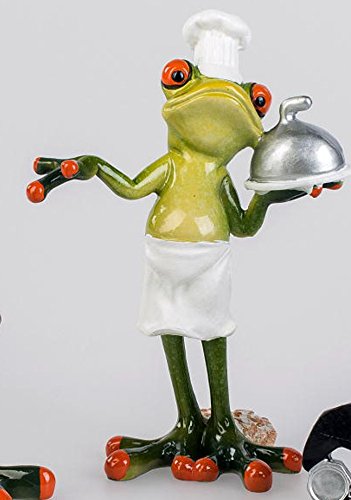 Dekofigur lustiger Frosch als Koch, 13 cm von formano