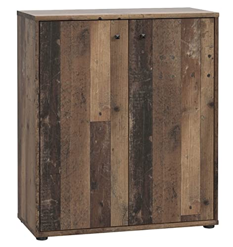 FORTE TEMPRA 2 Kommode mit 2 Türen, Holzwerkstoff, Old – Wood Vintage Dekor, (B x H x T) 73,7 x 85,5 x 34,8 cm von Forte