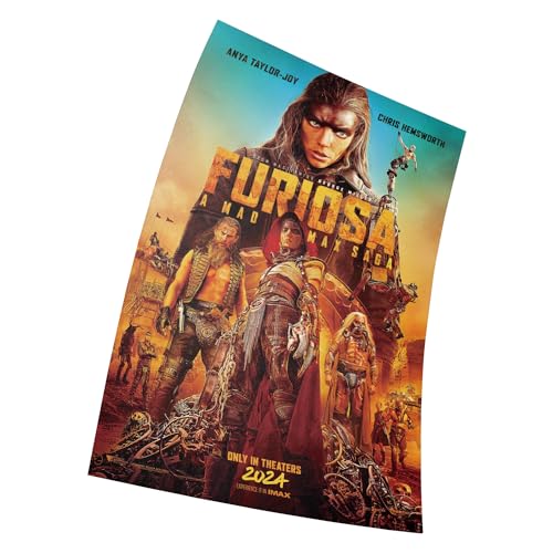 Furiosa A Mad Max Saga 2024 Movie Poster Größe 11" x 17" Dekorative Rahmenloses Kunst Geschenk (28 x 43 cm) Leinwand Poster von Fortiaboot