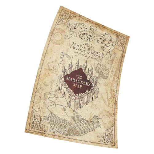 Harry Potter Marauder's Map Poster Größe 11" x 17" Dekorative Rahmenloses Kunst Geschenk (28 x 43 cm) Leinwand Poster von Fortiaboot
