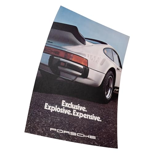 Porsche Turbo Vintage Car Ad Art Poster Größe 11" x 17" Dekorative Rahmenloses Kunst Geschenk (28 x 43 cm) Leinwand Poster von Fortiaboot