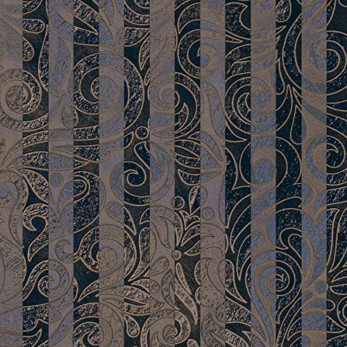 Forwall Fototapete Vlies Tapete Wanddeko Blumen Retro Vintage Violett Ornament Orient Moderne Wanddekoration 13536V8 368cm x 254cm Schlafzimmer Wohnzimmer von Fototapete Consalnet