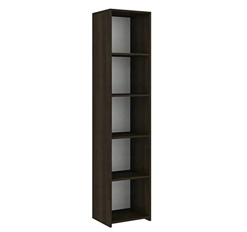 Framire B-40 Büro Bücherregal in Wenge Eiche, 5 Regale, Bücherregal für Wohnzimmer, Schlafzimmer, Studio, Büro 180 x 40 x 30 cm von Framire