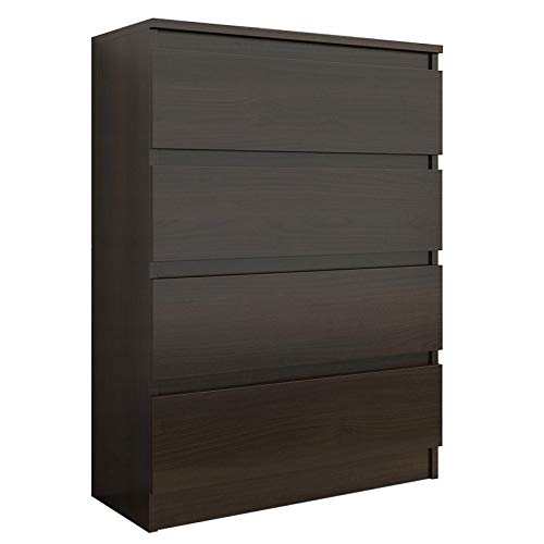 Framire R-4 Wenge Kommode in Eiche, Kommode mit 4 Schubladen, Schrank für Schlafzimmer, Wohnzimmer, Bad, 98 x 70 x 40 cm von Framire