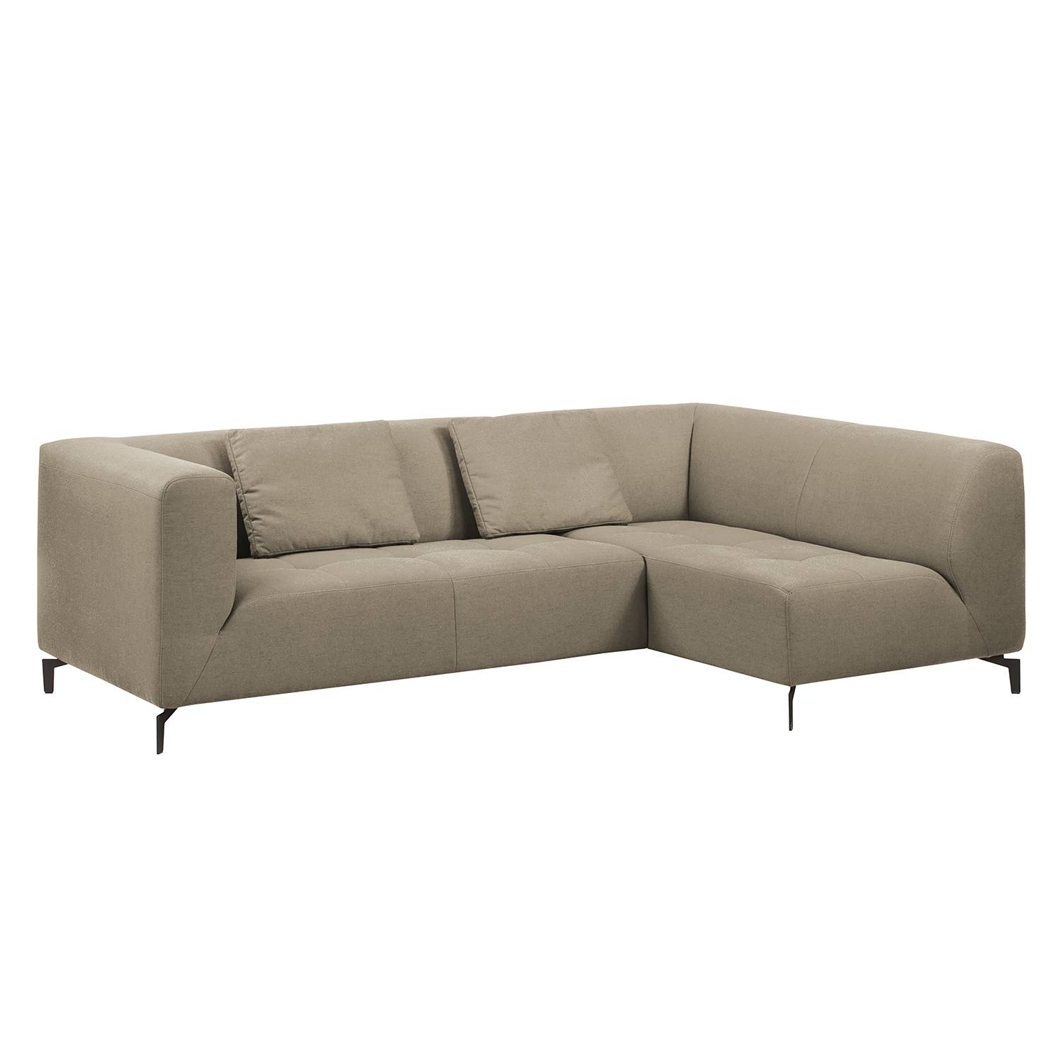 Fredriks Ecksofa Rosewood Beige Webstoff 260x80x166 cm mit Hocker von Fredriks