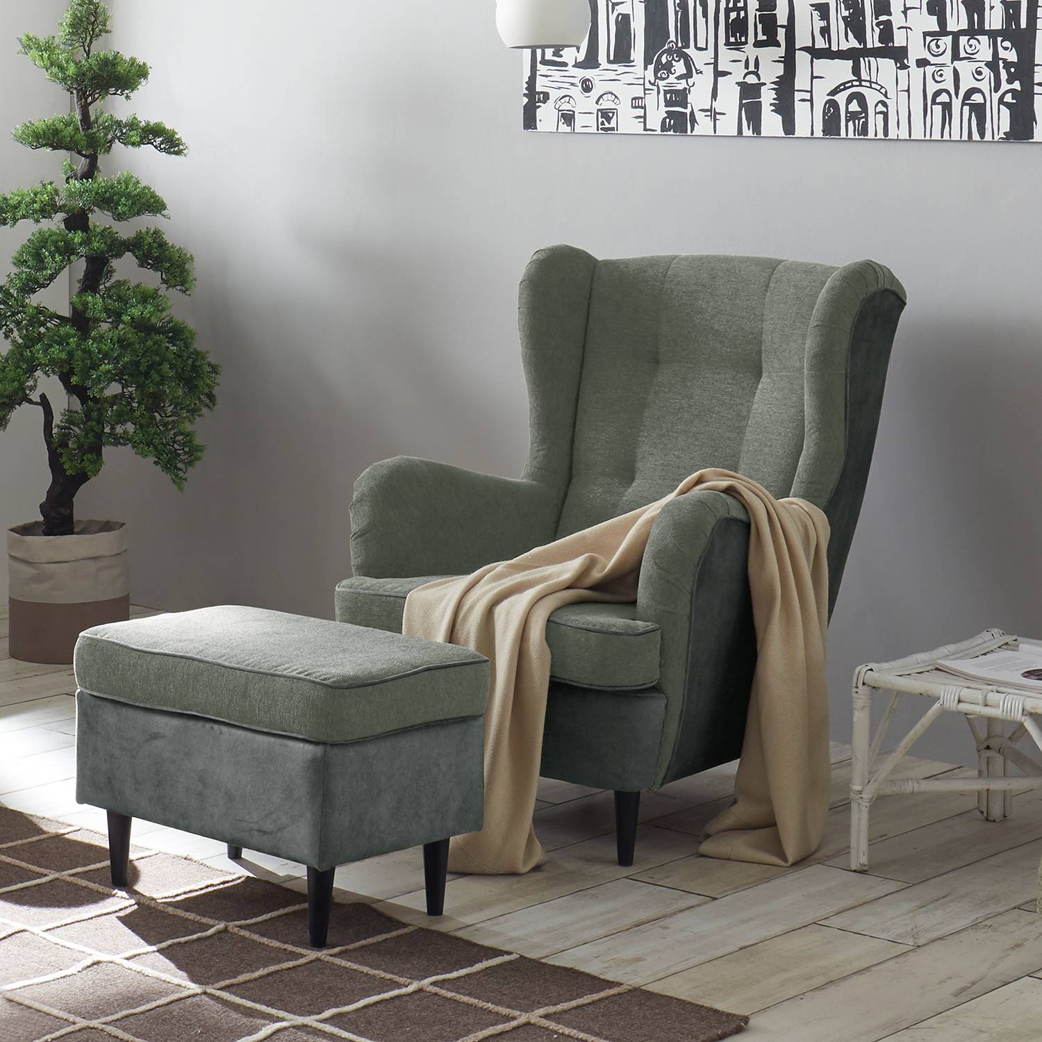 home24 Sessel Marson Grau Microfaser Salvo mit Hocker 78 x 102 x 98cm home24 Sessel Marson Grau Microfaser Salvo mit Hocker 78 x 102 x 98cm von home24