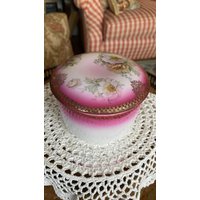 European Chic Rosen Rund Schmuck Vanity Trinket Box von FrenchCountryGirl