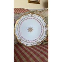 French Paris Chic Limoges Rosen Blumen Runde Tablett Platte von FrenchCountryGirl