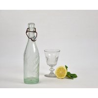 Vintage Glas Limonade Flasche Und Stopper Porzellan, Vase Mittelpunkt, Küche Regal Dekor, Barware Geschenk, Landreau von FrenchTouchBoutique