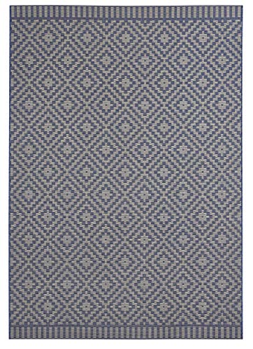 freundin Home Collection Mia In- & Outdoor Teppich - Wetterfest Modernes Design für Balkon Terrasse Wintergarten Badteppich Wohnzimmerteppich Wasserfest, Breeze Blau, 160x230cm von freundin Home Collection