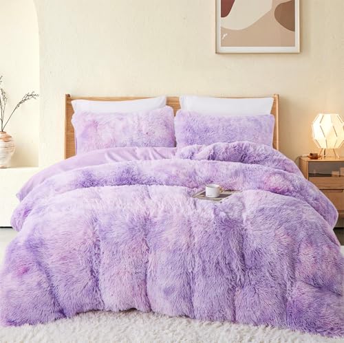 Freyamy Plüsch Bettwäsche 220x240cm Violett Langhaar Kunstfell Flauschig Winterbettwäsche Flanell Samt Biber Warme Deckenbezug Cashmere Touch Bettbezug mit Reißverschluss und 2 Kissenbezug 80x80cm Freyamy Plüsch Bettwäsche 220x240cm Violett Langhaar Kunstfell Flauschig Winterbettwäsche Flanell Samt Biber Warme Deckenbezug Cashmere Touch Bettbezug mit Reißverschluss und 2 Kissenbezug 80x80cm von Freyamy