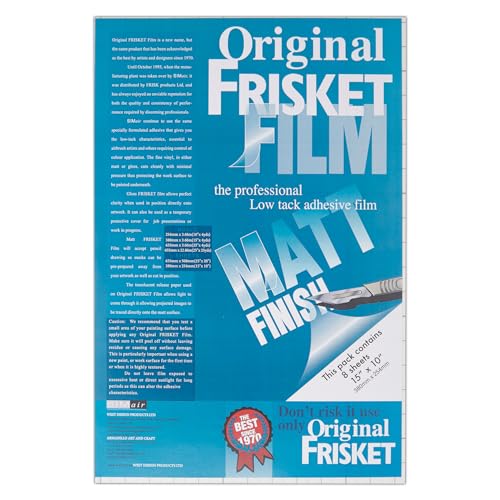 Frisket SA52808 Maskierfolie, circa 38.1 x 25.4 cm, 8 Blatt, matt von Frisket