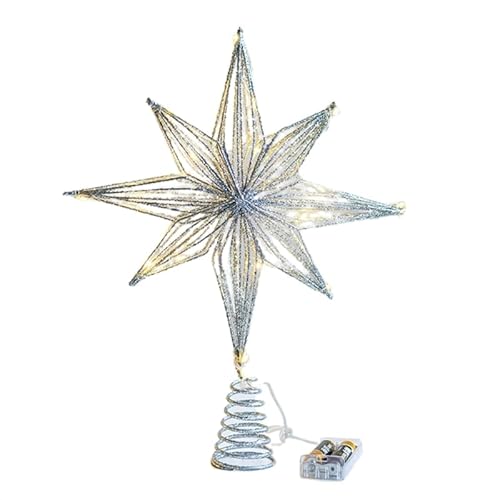 Frotox Weihnachtsbaum Topper Stern LED Licht Lampen Home Weihnachten Dekorationen Für Baum Ornamente Neujahr 2024 Festival Party Led Baum Spitzen von Frotox