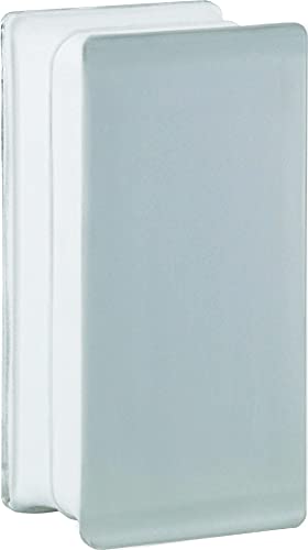 Fuchs Design Glasbaustein Vollsicht SUPER White Halbstein 2-seitig satiniert 19x9x8 cm - 6 Stück von Fuchs Design
