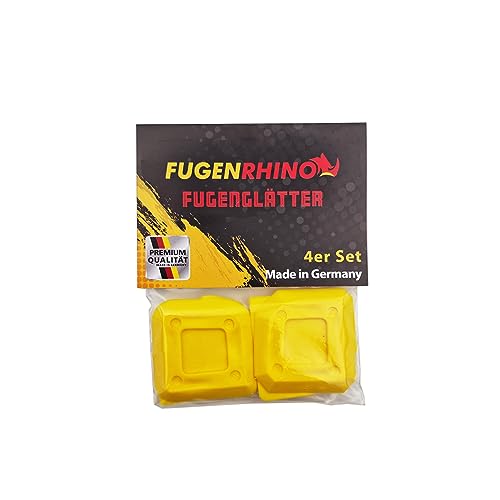 Fugenrhino - Profi Fugenglätter 4er SET | Silikon Abzieher mit 16 Fugenformen die Glätter für perfekte Fugen von Fugenrhino