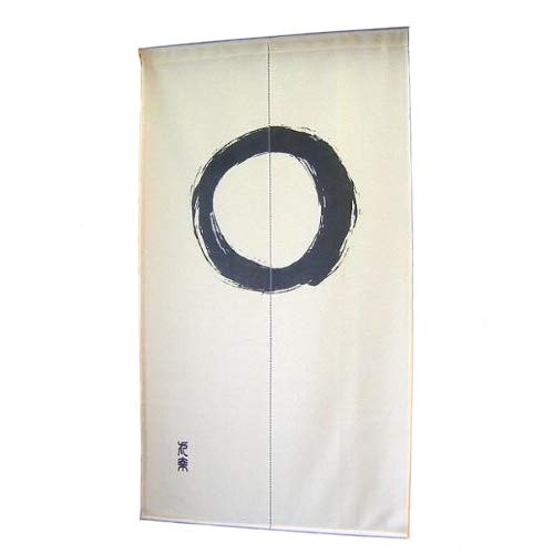 Made in Japan Noren Vorhang Tapisserie Japanische Geschmack Enso in Circle beige von NARUMI 鸣海