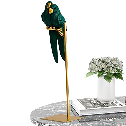 Fulenyi Papageien-Vogel-Statuen-Verzierung - Papagei-Statuen und -Figuren aus Harz,Paar Papagei Art Crafts Home Decoration Desktop Figuren Paar Geschenk von Fulenyi